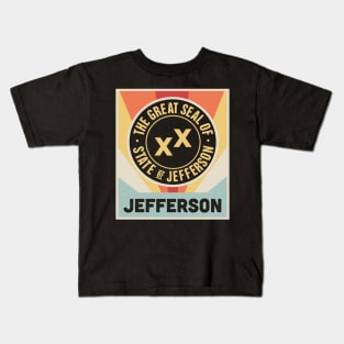 State Of Jefferson | Retro Vintage Style Poster Kids T-Shirt
